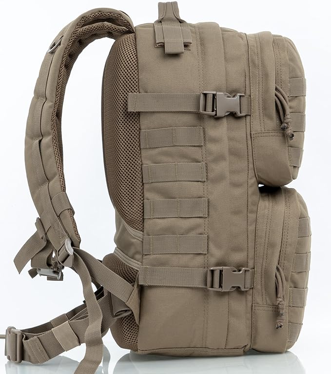 Tactical Backpack Military Survival Pack EDC Daypack Bag MOLLE for Camping Hiking Hunting Bugout Travel 25L