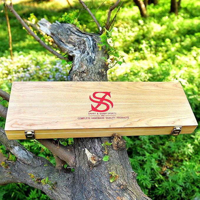SS SMART &amp SHARP SPORTS INC Custom Handmade High Carbon Steel Viking Axe Real HatchetGift for hIm19 inches SS-17606 with Wooden Box