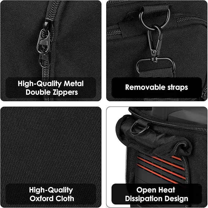 Portable Power Station Cover Compatible with Jackery Explorer 500 V2 - Waterproof Dustproof Outdoor Storage Bag with Multi-Pocket Design
