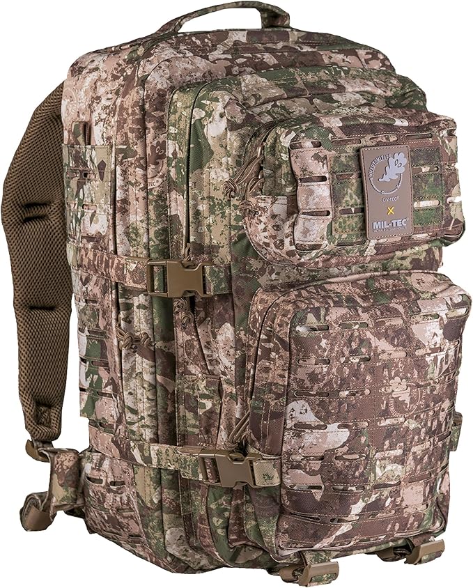 Mil-Tec Unisex Laser Cut Assault Pack - Durable Lightweight Versatile Tactical Outdoor Camping Hiking Backpack