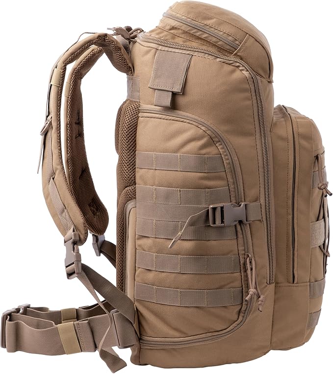 35L Tactical Backpack Military Rucksack MOLLE Quick-Access Flap EDC Pack for Hiking Camping Travel Work Bugout Emergency