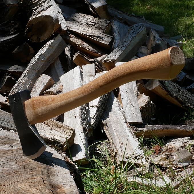COUNCIL TOOL Hudson Bay Camp Axe - 2 lbs Hand Axe with 18 Curved Hickory Handle &amp Hardened Poll - SU20HB18C