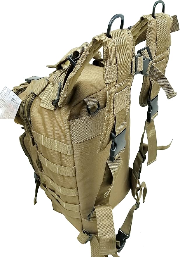 Explorer Tactical 72 Hours Combat Rucksack 17 Inch Backpack-Brown