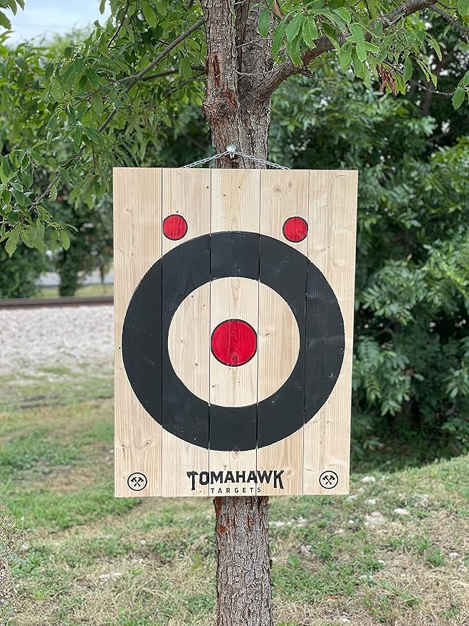 Large 2-Ring Painted Frameless Axe and Knife Throwing Target