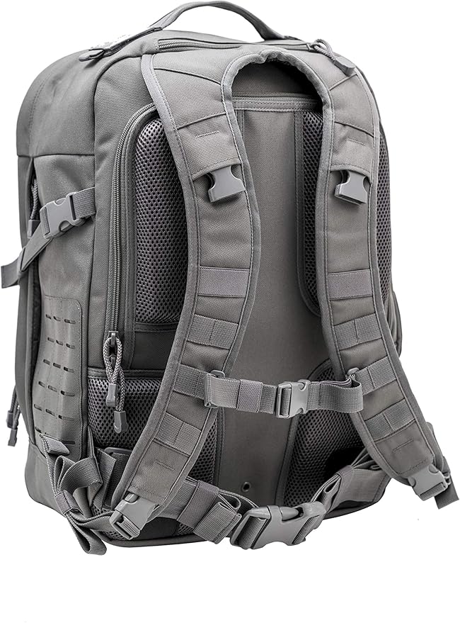 LAPG Atlas 24 Hour Tactical Backpack for Men &amp Women Large Hiking Camping Bug Out Backpack Combat Survival Gear Bag Grey
