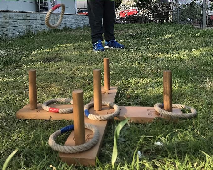 Ring toss game lawn game yard game outdoor game throwing game tossing game camping game carnival game outdoor sports cornhole fathers day gift