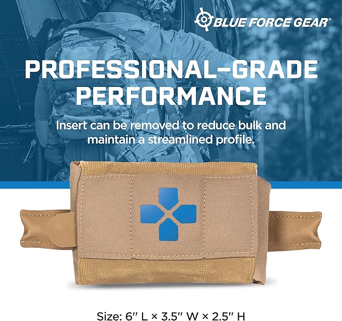 Blue Force Gear Micro Trauma Kit Now! – Empty – Belt Mounted Medical Belt Pouch for First Aid Supplies