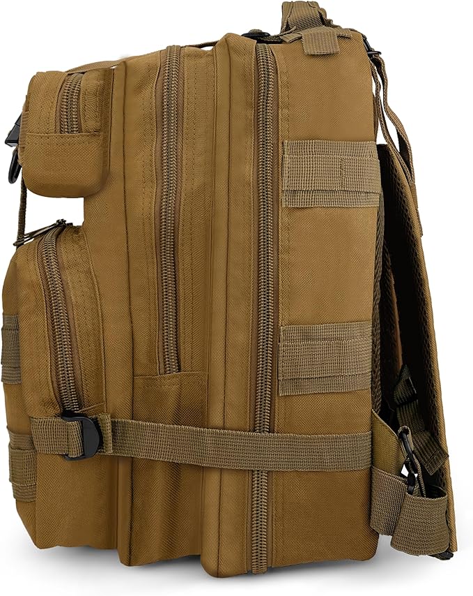 ASA TECHMED Large Tactical Backpack - IFAK Military-Grade Assault Pack Everyday Carry Use Military Backpacks Tactical (Tan)