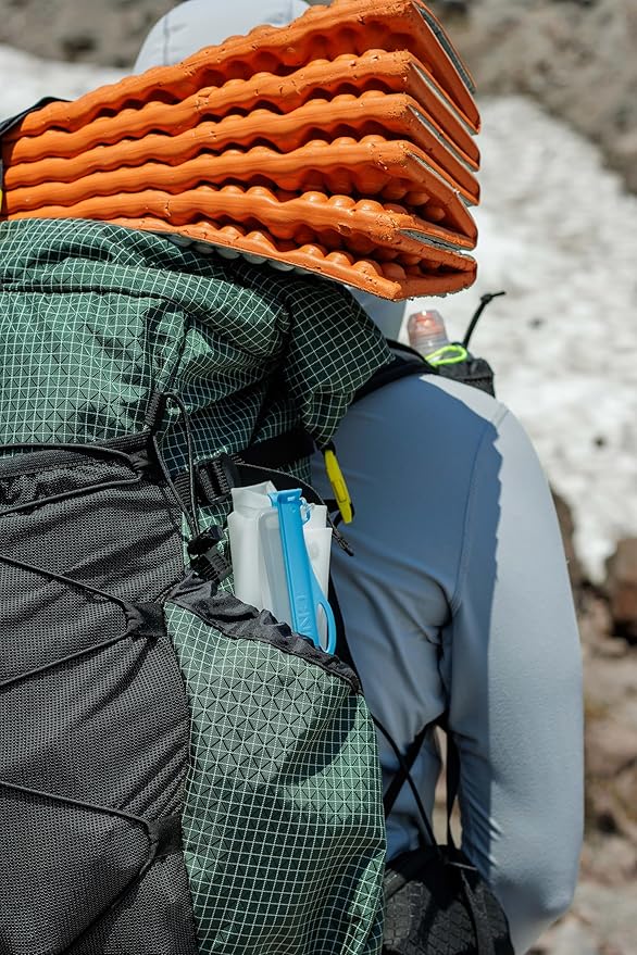 Vecto Water Collection and Filtration Bag (2L 3L) - 28mm Neck Compatible with Popular Filters - Wide Opening for Easy Water Collection - Lightweight Compact Durable Tethered Cap and Slider