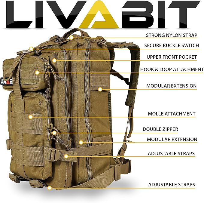 Tactical EDC 3 Day Assault Bug Out Bag Backpack Rucksack Carrier