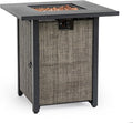 28'' Propane Fire Pit Table 50000 BTU Steel Gas FirePit for Outdoor Fire Table with Lid Add Warmth &amp Ambience to Gatherings and Parties On Patio Deck Garden Backyard Grey.