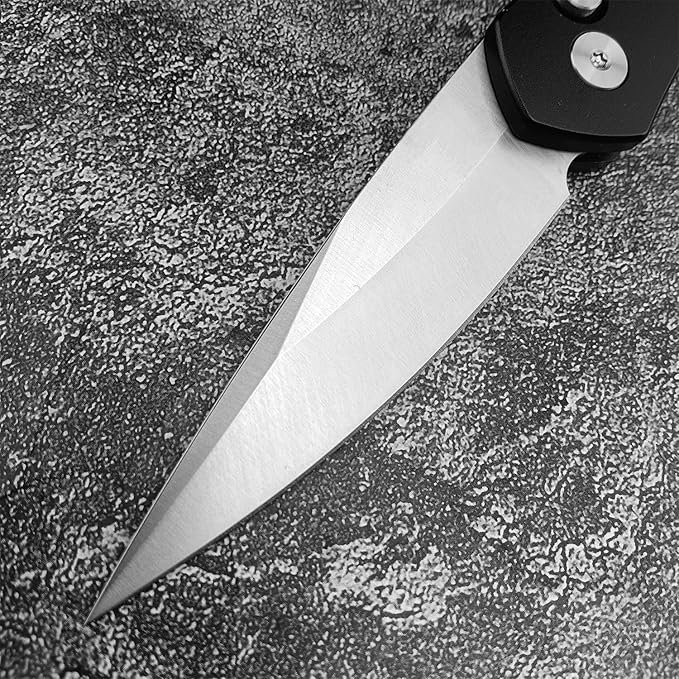 6.89 Inch Manual Open Outdoor Folding Knife D2 Clip Point Blade Black T6-6061 Aviation Aluminum Handle With Pocket Clip Hunting Survival Everyday Carry Knives
