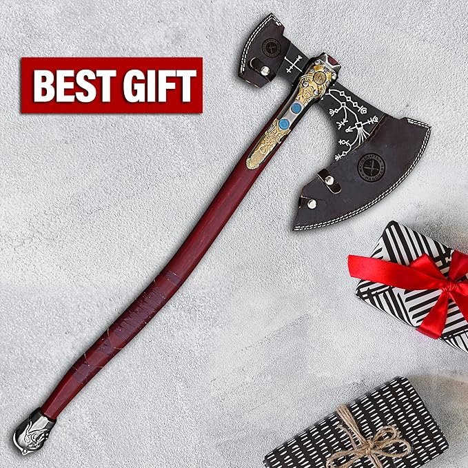 WAZIR Crafts 35 Handmade Kratoss Viking Axe God of War Viking Axe Cosplay Axe Cosplay Armor Cosplay Weapon Prop Replica Kratoss Weapon (WCA-026)
