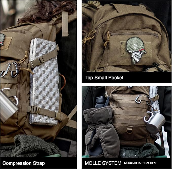 Mardingtop Military Tactical Backpack 25L Molle Hiking Backpack for BackpackingCycling and Biking