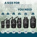 Earth Pak Waterproof Dry Bag - Roll Top Waterproof Backpack Sack (Black 40L &amp Black 30L)