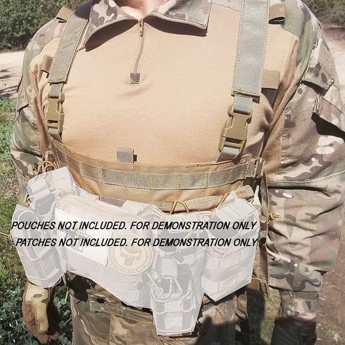 Lancer Tactical 1000D Nylon QD Chest Rig and Backpack Combo (Khaki)