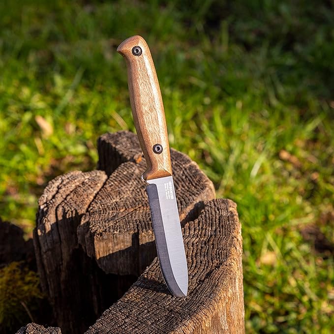 BPSKNIVES BS1FT SSH - Full-Tang Fixed-Blade Knife - Sharp Stainless Steel Bushcraft Knife With Sheath - Survival Compact Knife - Tactical Outdoor Camp Knives