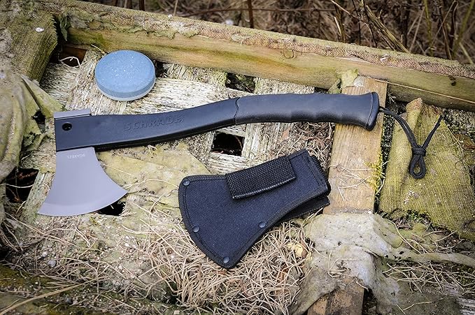 Schrade Delta Class Bedrock Axe with 3Cr13 Stainless Steel for Outdoor Survival