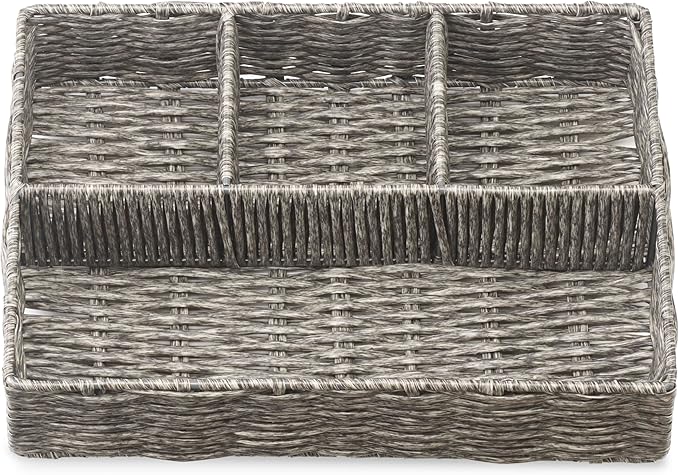 Whitmor Distressed Brown Small Tote 4 Pack