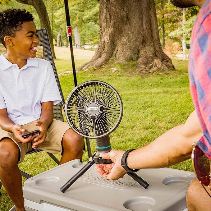 Coleman OneSource Rechargeable Outdoor Camping Gear: Camp Shower Cordless Vacuum Fan Speaker &amp Air Pump Options with Included Rechargeable Battery