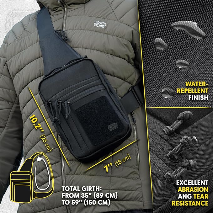 M-Tac CCW Sling Bag for Men &amp Women - EDC Shoulder Bag Tactical - Crossbody Concealed Carry Bag - Mens Chest Pack