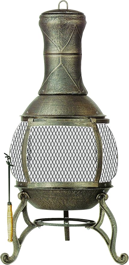 Deckmate Corona 3 Ft. High Outdoor Steel Chimenea Fireplace Model 28063