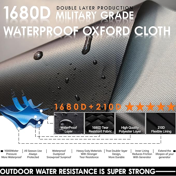 Generator Tent Cover with BracketGenerator Covers While RunningRooftop DesignNo Water Accumulation100% Waterproof Heavy Duty Tarps Generator Tent38 x28  x27 Gray.