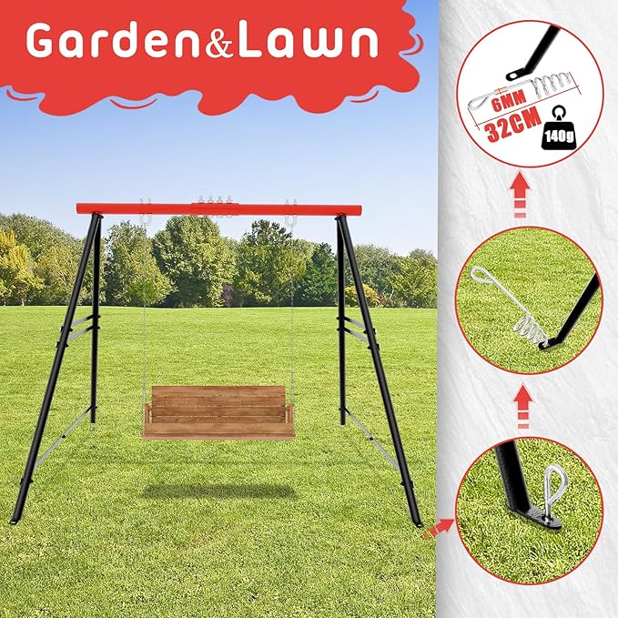 Swing Sets for Backyard Outdoor Porch Swing Frame Hammock Chair Stand Only Max Load 550Lbs for Patio Playground Park