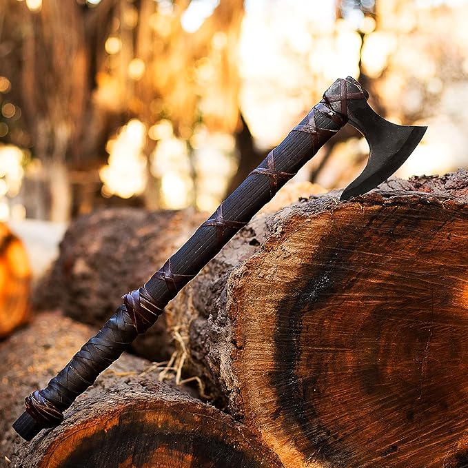 Ragnar Viking Axe Ragnar Lothbrok Viking Hatchet Pagan Axe Berserker Axe Mens Gifts Norse AxeViking Camp kitViking GiftIron Gift