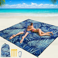 Beach Blanket Waterproof Sandproof Beach Mat 79 X 83/10'x9'for 2-8 Adults Quick Drying Outdoor Picnic Mat Beach Accessories for Travel Camping Hiking