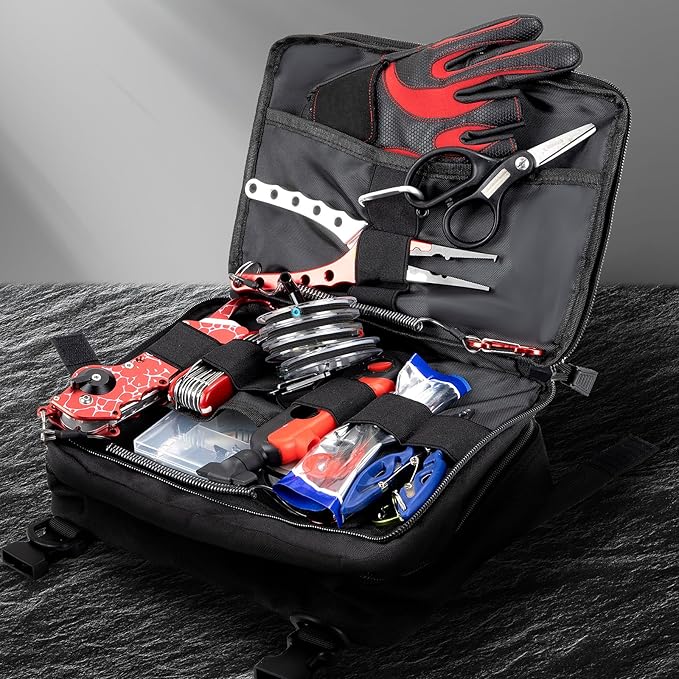 Jueachy Tactical Molle Pouch Large Admin Bag Utility Tool Pouches Molle Attachment EDC Pouches Expandable Molle Accessories Organizer Medical Pocket U.S.A Patch Included
