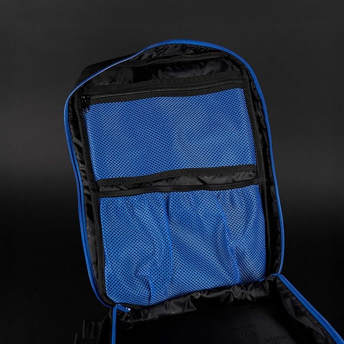 WOLFpak 25L Athletic Gym Backpack - Durable 1000D Waterproof Oxford Material with MOLLE Webbing Laptop Pocket &amp Dual Cup Holders Durable Fitness/Travel/Military Daypack (Blue Wolf)