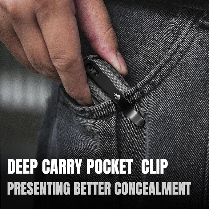 Kizer Momo Pocket Folding Knife 4.11” Nitro V Blade EDC Pocket Knife with G10+Micarta Handle Front Flipper Camping Folding knife for Men Women Sharp Hunting Survival Hiking Knives V4663A1