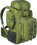 Boundless Performance 125L Rucksack Backpack for Men – Heavy Duty Metal Frame Camping Backpack with Detachable Daypack | Tactical Utility Outdoor Hiking &amp Multiday Travel Bag for Men-Olive Gree