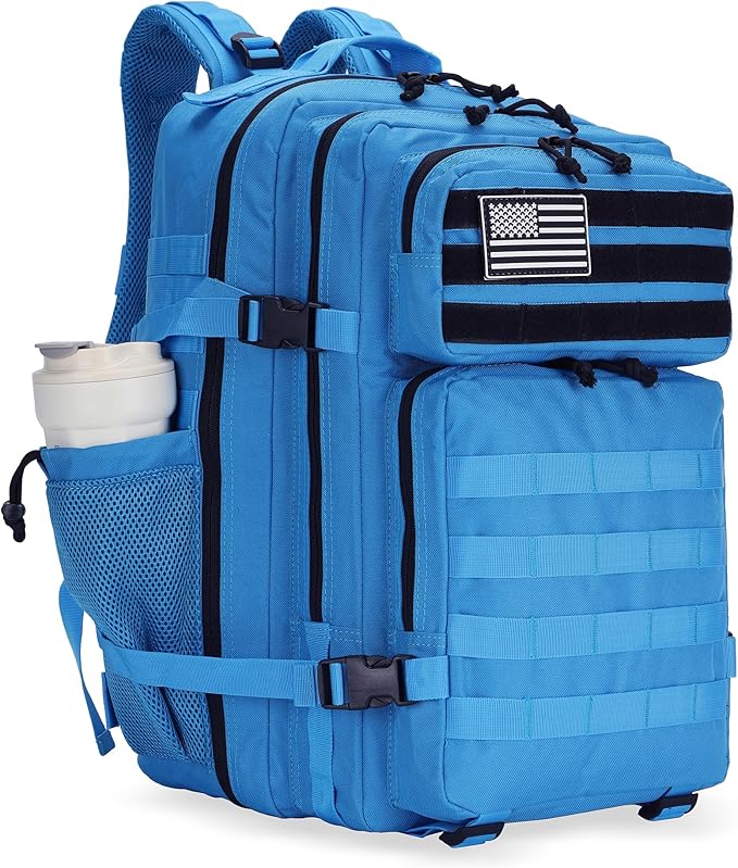 Lovelinks21 45L Tactical Assault Backpack 3 day assault pack with Molle Waterproof backpack Rucksack for Tactical Backpacks (Dark Blue)