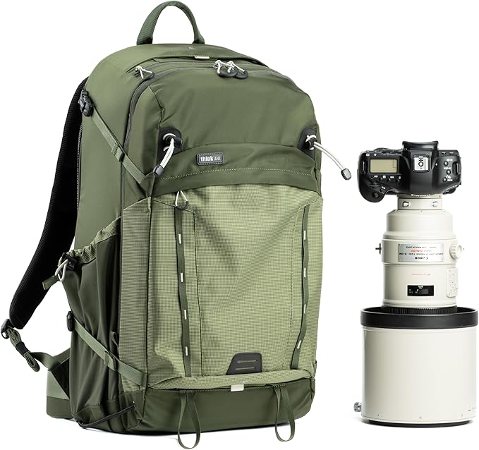 Think Tank BackLight 36L Camera Daypack Backpack for DSLR Mirrorless Photography and Video - Montane Green