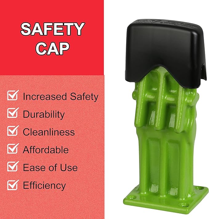 SPEED FORCE Firewood Kindling Log Wood Splitter – No Axe! Wedge Point Splits Firewood 3 Inch Green with Safety Cover