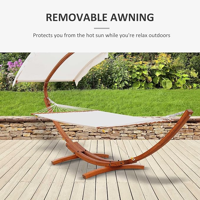 Boho Outdoor Hammock with Stand and Canopy