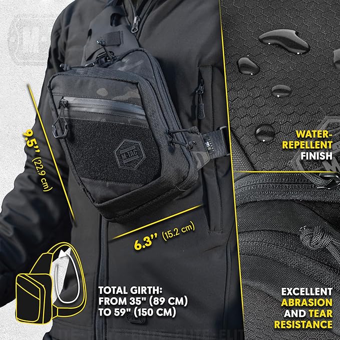 M-Tac Elite Sling Bag - EDC Tactical Crossbody Concealed Carry CCW Chest Pack