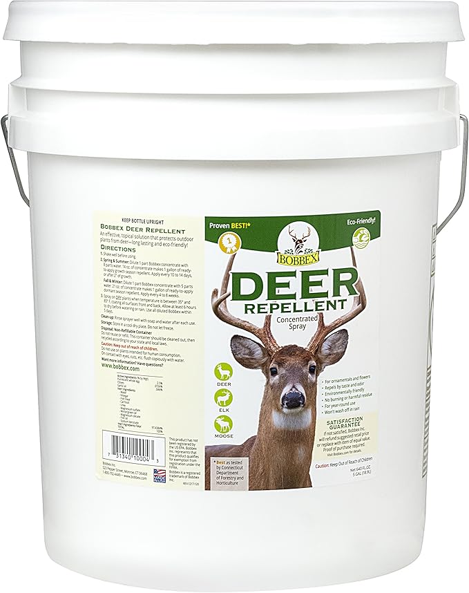 Concentrated Deer Repellent - Bobbex | Deer Elk and Moose Deterrent Concentrate (5 gal.) B550115