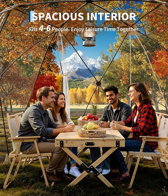 Pop Up Tent 10x10 ft All Weather Outdoor Instant Tent Shelter8-10 Person Transparent Instant IglooRainproof &amp Windproof Camping Sun Shelter for Camping Backyard Events and Beach