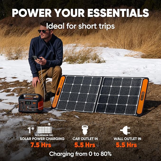 Jackery Portable Power Station Explorer 500 518Wh Outdoor Solar Generator Mobile Lithium Battery Pack with 110V/500W AC Outlet for Home Use Emergency BackupRoad Trip Camping (Solar Panel Optional)