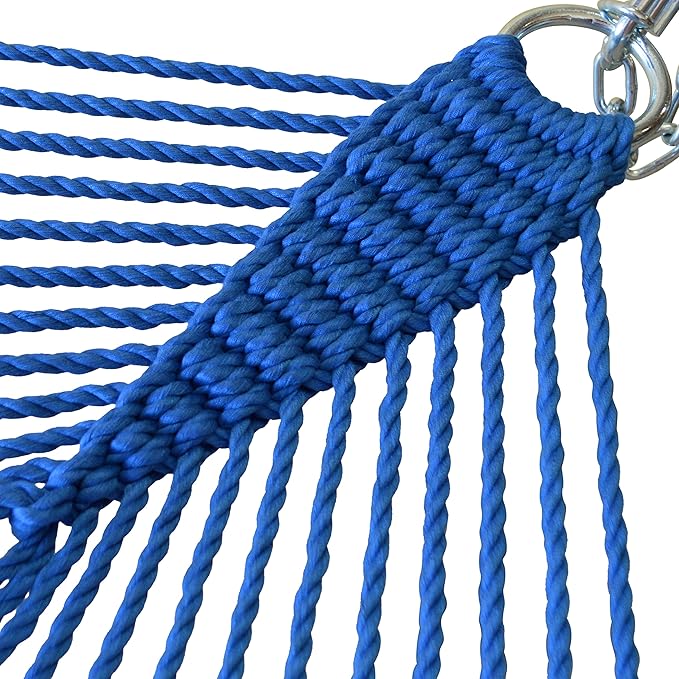 Jumbo Caribbean Hammock and Metal Tribeam Stand (Dark Blue)