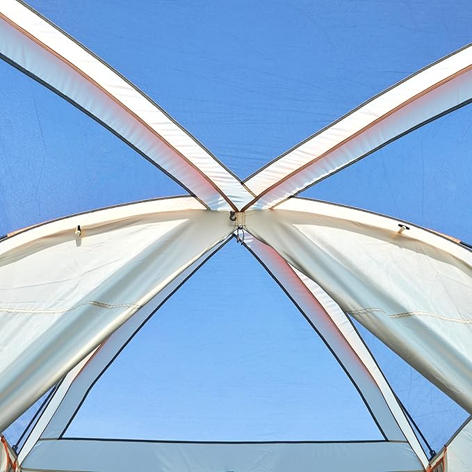 KTT Large Tent 6-8-10-12 PersonFamily Cabin Tents2 Rooms2 Doors and 4 Windows with MeshStraight WallWaterproofDouble LayerBig Tents for OutdoorPicnicCampingFamily Gathering