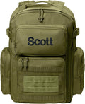 Personalized Tactical Backpack Range Bag Loop Panel for Badges and Patches Military Bag Monogrammed Name Olive Drab