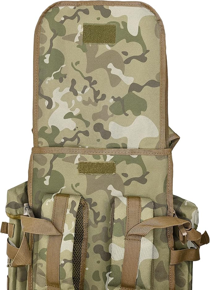 Silfrae Tactical Rifle Backpack Long Rifle Bag Molle Military Backpack for Trekking Hunting Camping
