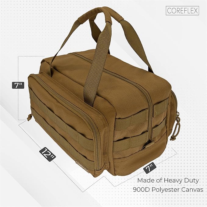 Coreflex 12-Inch Heavy Duty Tool Bag Tactical Gear Range EDCTool for cars Multi-Purpose Work Bag for Mechanics Electrician Carpenters BuildersPlumbers 12 X 7 X 7