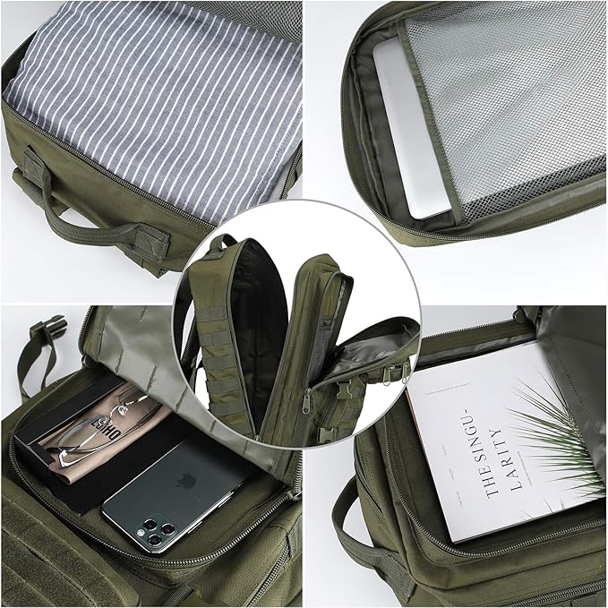 ProCase Tactical Backpack Bag 40L Large 3 Day Military Army Outdoor Assault Pack Rucksacks Carry Bag Backpacks