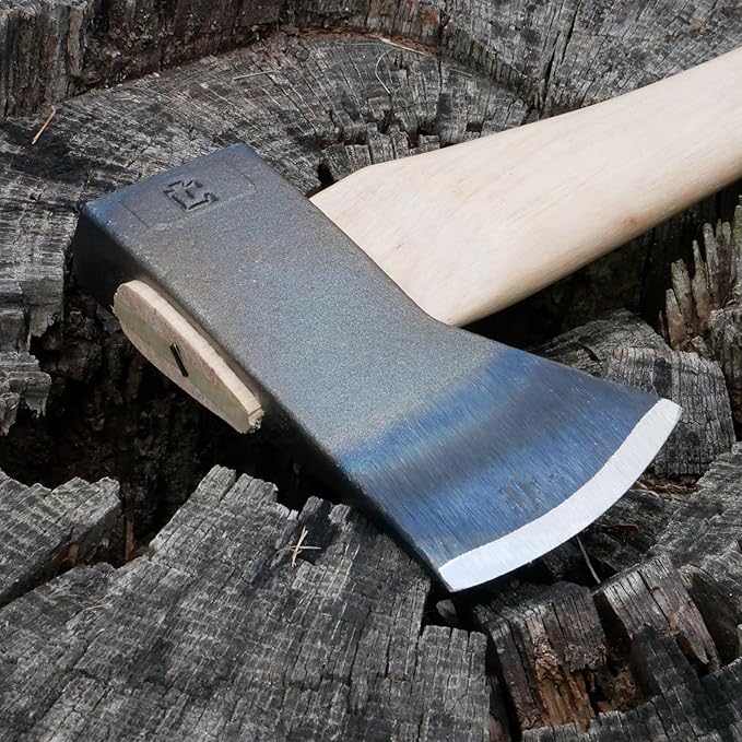 COUNCIL TOOL Hudson Bay Camp Axe - 2 lbs Hand Axe with 24 Curved Hickory Handle &amp Hardened Poll - SU20HB24C