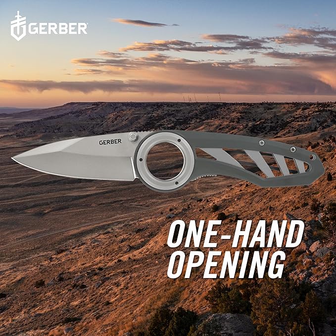 Gerber Gear Remix Folding Pocket Knife 3 Fine Edge Blade Pocket Knife for Survival and Camping Gray